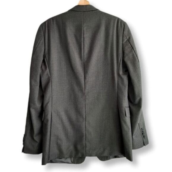 TOMMY HILFIGER 100% Wool Blazer Jacket Pin-Stripe Gray Men's Sz 42 L - Picture 2 of 14